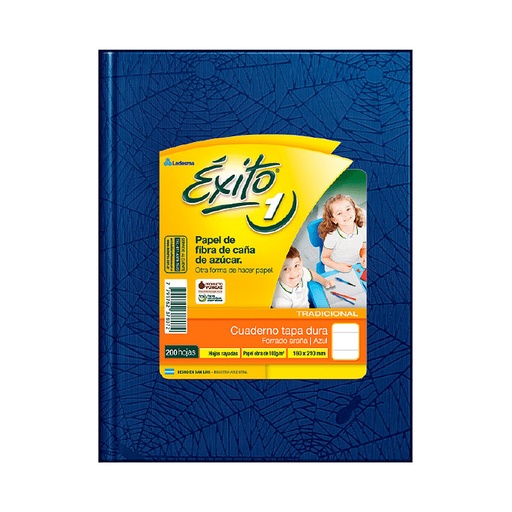 [EXITO1AZ200R] Cuaderno Éxito E1 Universo azul, 16x21cm. 200 hojas rayadas