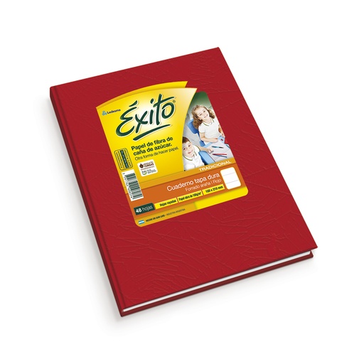 [EXITO1ROJ48R] Cuaderno Éxito E1 Universo rojo, 16x21cm. 48 hojas rayadas