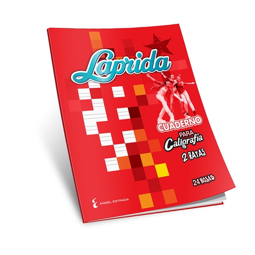 [LAPRICALIGRA] Cuaderno de Caligrafía Laprida 2 rayas, tapa flexible, 16x21cm. 24 hojas