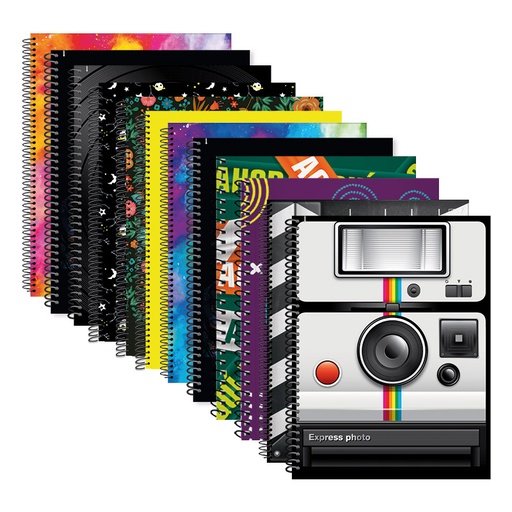[LINE1629784CU] Cuaderno espiralado Línea 16, tapa flexible, 22 x 29cm. 84 hojas cuadriculadas