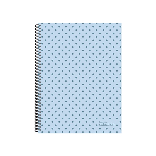 [LUNMET162184] Cuaderno espiralado Colección Metal con lunares tapa semirígida, 16 x 21cm. 84 hojas rayadas