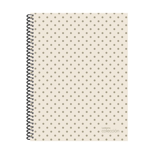 [METAL212784R] Cuaderno espiralado Colección Metal con lunares tapa semirígida, 21 x 27cm. 84 hojas rayadas