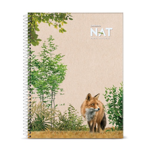 [NAT29784RY] Cuaderno espiralado NAT tapa flexible, 22 x 29cm. 70 hojas rayadas