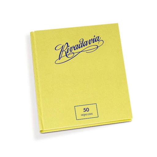 [RIVTC50L] Cuaderno Rivadavia tapa de cartón, 16 x 21cm. 50 hojas lisas