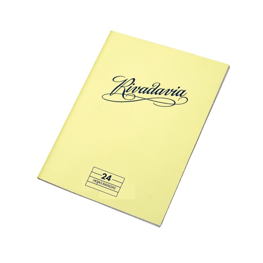 [RIVTF24R] Cuaderno Rivadavia tapa flexible, 16 x 21cm. 24 hojas rayadas