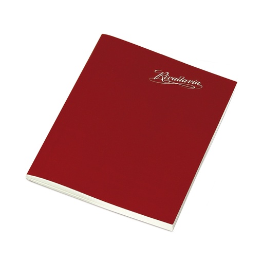[RIVTFROJO48R] Cuaderno Araña Rivadavia tapa flexible rojo, 16 x 21cm. 48 hojas rayadas