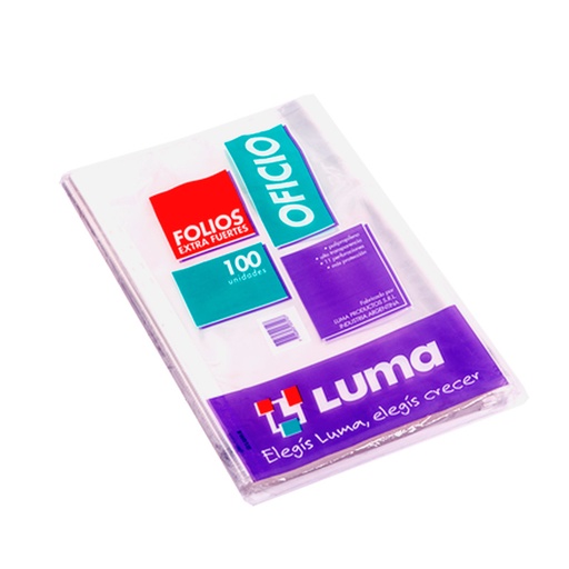 [LUMAEXFOF70M] Folios Oficio PPP Luma 70 micrones pack x 100