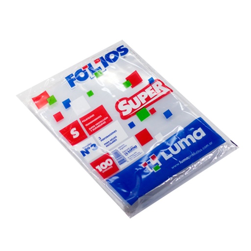 [LUMAFESPE100] Folios N°3 escolar Pesado Luma pack x 100