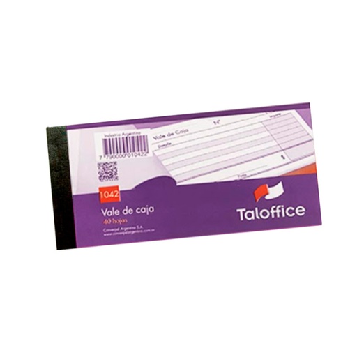 [TALOFFIC1042] Talonario Vale de caja 1042 Taloffice 