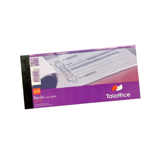 [TALOFFICE408] Talonario Recibí Taloffice 408 chico
