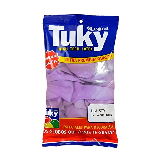 [GLOBOLILAX50] Globos lisos lila de 12", 50 unidades