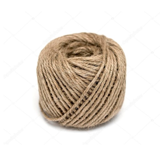 [HILOYUTEX10] Hilo de yute grueso de 50g. 3mm. de diámetro, 10 ovillos de 20mts.