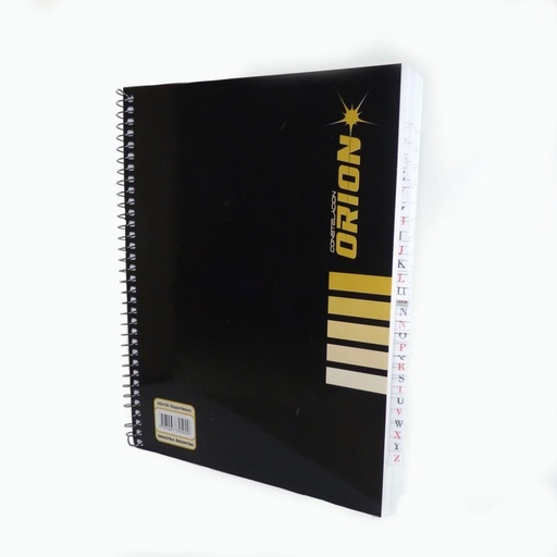 [INDICEESP45] Cuaderno Índice espiralado Orión tapa flexible, 16 x 21cm. 45 hojas
