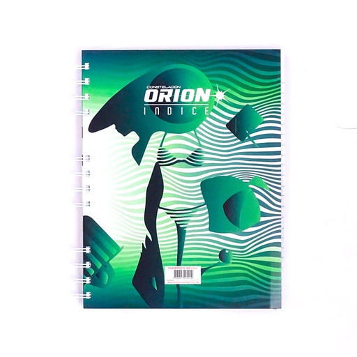 [INDICEESP84] Cuaderno Índice espiralado Orión tapa flexible, 16 x 21cm. 100 hojas