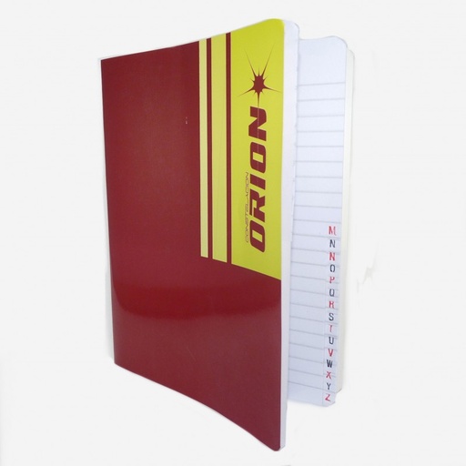 [INDICETF45] Cuaderno Índice Orión tapa flexible, 16 x 21cm. 50 hojas