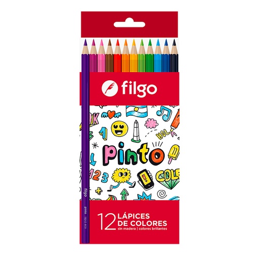 [FILGOPINTX12L] Lápices de colores Filgo largos, caja de 12 colores