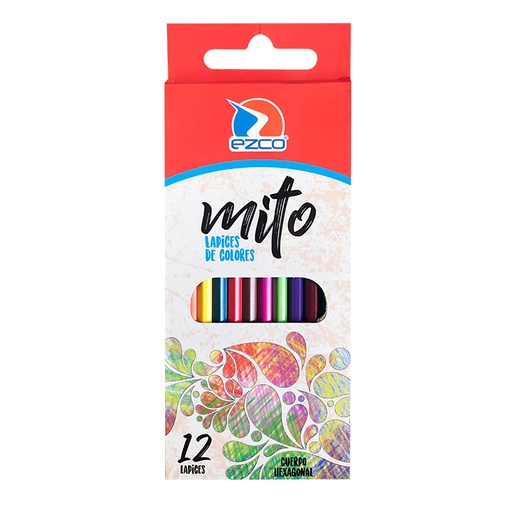 [MITOPINT12L] Lápices de colores Ezco Mito largos, de 12 colores