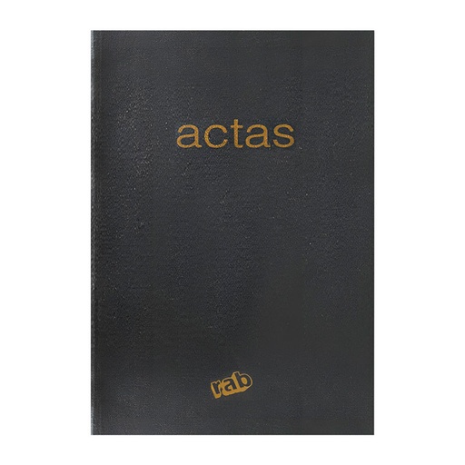 [RABACTACO4M] Libro de Actas Corona Rab 4 manos, 22 x 32cm. 400 páginas
