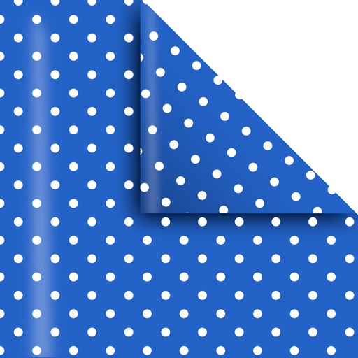 [PAPLUNARAZUL] Papel Lunares plastificado azul, pack de 10 unidades