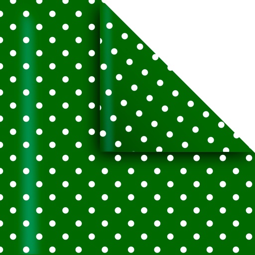 [PAPLUNARVERD] Papel Lunares plastificado verde, pack de 10 unidades