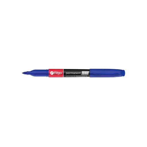 [FILGOMAR040A] Marcador permanente de punta fina 1.0mm. Filgo 040 Azul