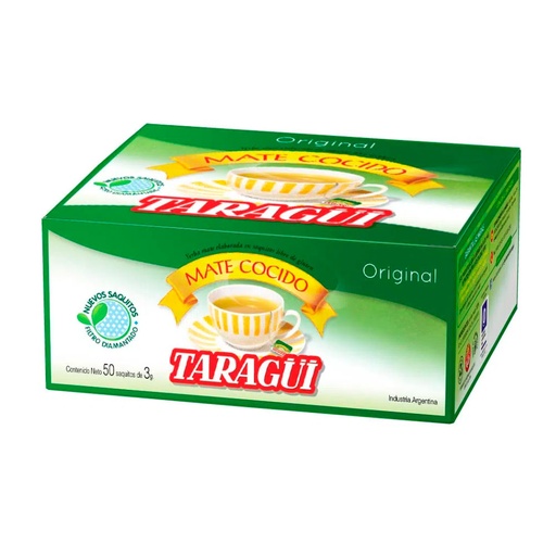 [TARAGMATX50] Mate Cocido Taragüí, caja de 50 saquitos