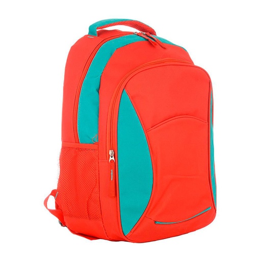 [MOCHRQSCHL07] Mochila escolar RQ School lisa 17" roja y verde