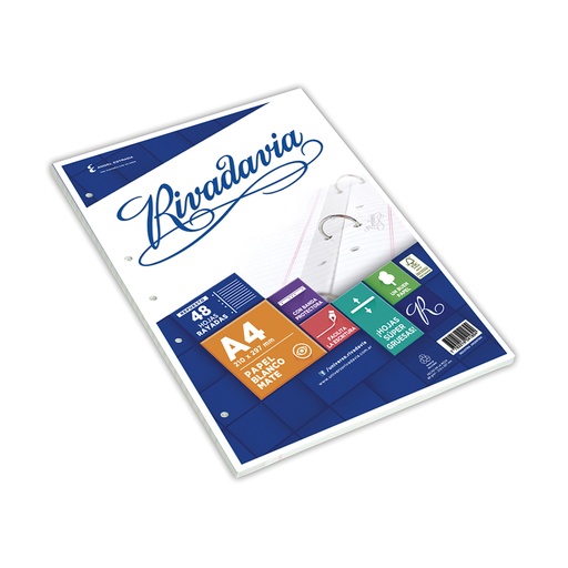 [RIVA448RAYA] Repuesto Rivadavia A4, 48 hojas rayadas