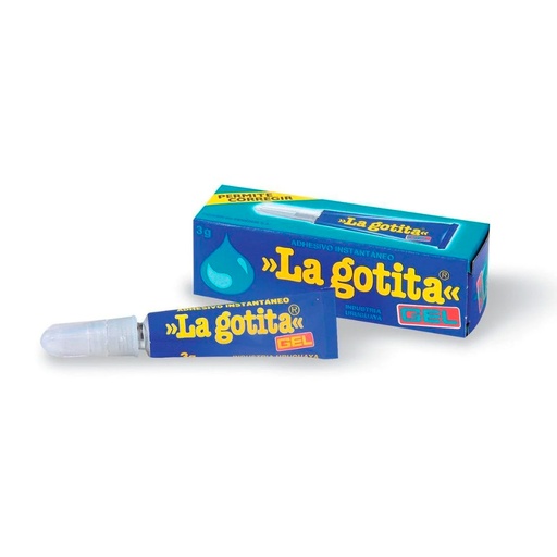 [LAGOTITAGEL] Adhesivo La Gotita Gel, 3ml.