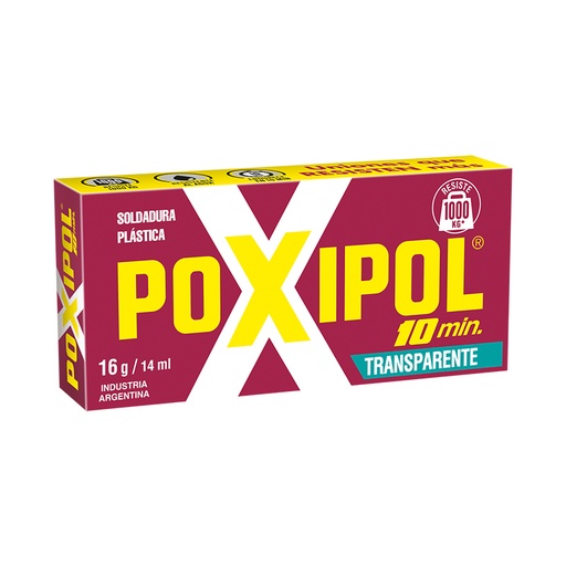 [POXIPOLTRANS] Pegamento Poxipol transparente 10 minutos, 14ml.