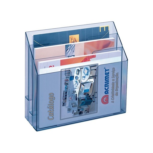 [AMIMETPFOLA] Portafolletos de escritorio triple Acrimet azul