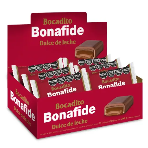 [BOCADI24X16] Chocolate Bocadito Bonafide, 16g. caja de 24 unidades