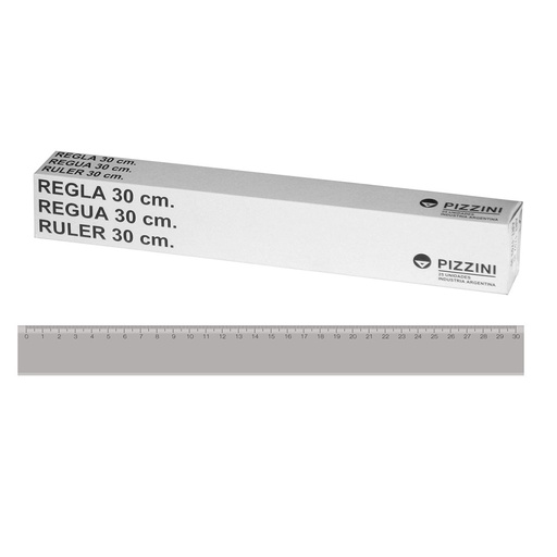 [PIZ170230] Regla escolar Pizzini 1702, 30cm.