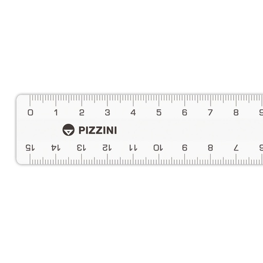 [PIZ171215X10] Regla acrílica Pizzini, 15cm.x 10