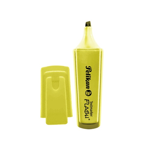 [PELIFLASHAM] Resaltador Chato Pelikan Text Flash amarillo(D)