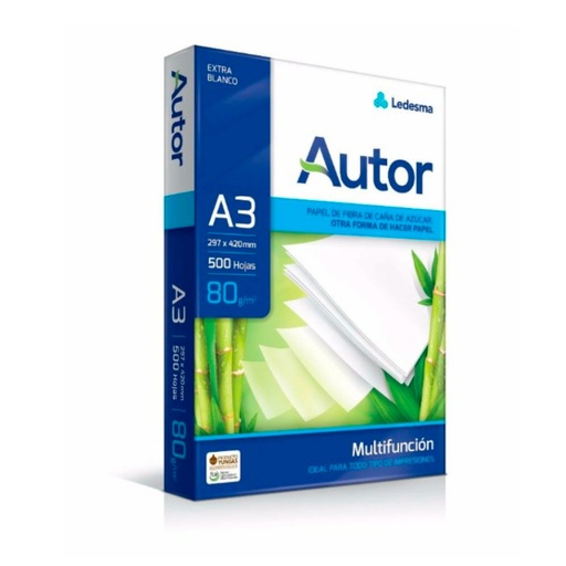 [AUTORA380] Resma Autor A3, 80g.