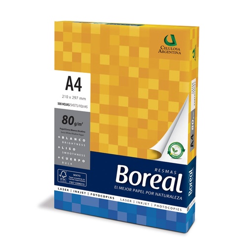 [BOREALA480] Resma Boreal A4, 80g.