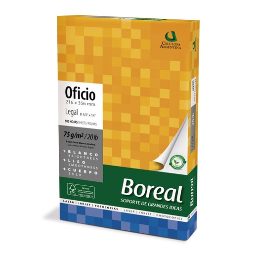 [BOREALOF75] Resma Boreal Oficio, 75g.