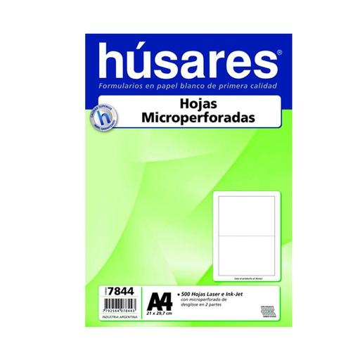[HUSARES7844] Resma micropuntillada Húsares A4, 75g.