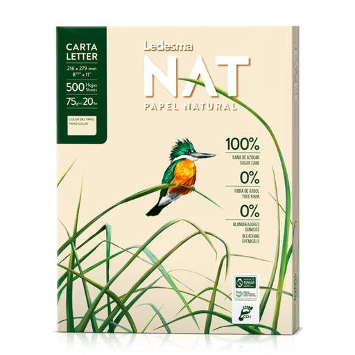 [NATCARTA75] Resma Ledesma NAT Carta, 75g.