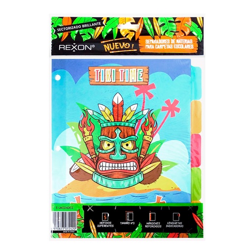 [SEPREX3TIKI] Separador 5 posiciones Tiki Time N°3