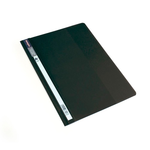 [CARPTTA4NE12] Carpeta Tapa transparente Lama A4, negra, pack de 12 unidades