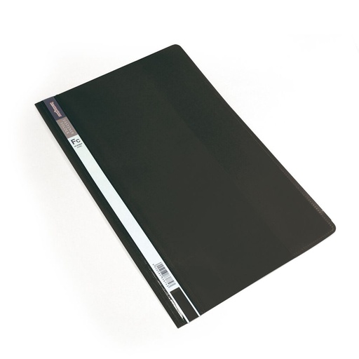 [CARPTTOFNE12] Carpeta Tapa transparente Oficio, negra, pack de 12 unidades