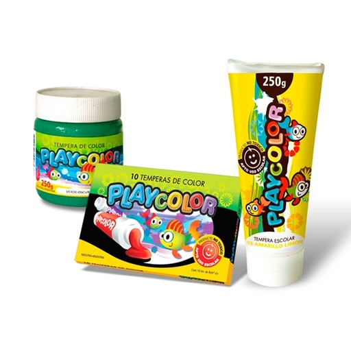 [PLAYTE300NEG] Témpera Playcolor,  250cc. Negro