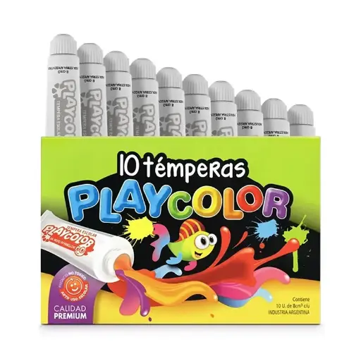 [PLAYTEM10BLA] Témpera Playcolor, 8cc. caja de 10 Blanco