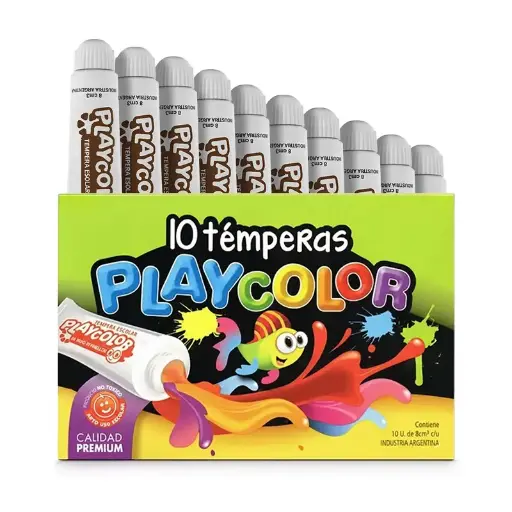 [PLAYTEM10MAR] Témpera Playcolor, 8cc. caja de 10 Marron