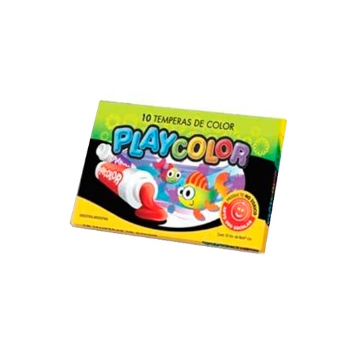 [PLAYTEM10NEG] Témpera Playcolor negro, 8cc.caja de 10 unidades