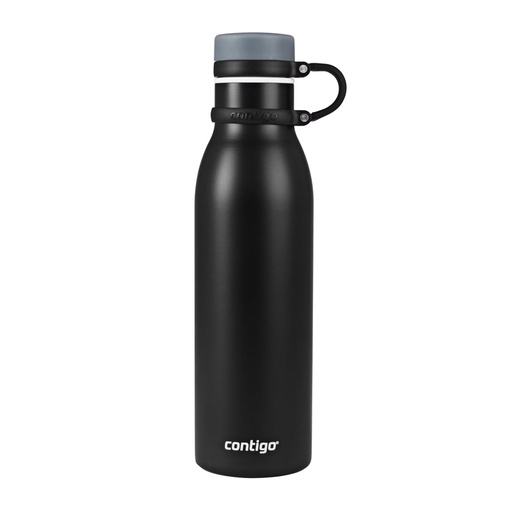 [CONTIGOBOTN] Botella térmica de acero inoxidable Contigo, negro mate de 591ml.