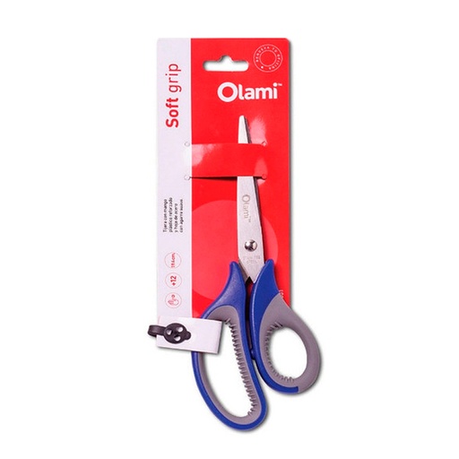 [OLAMITIJ301] Tijera 19.4cm., Olami Soft Grip, Blister x 1