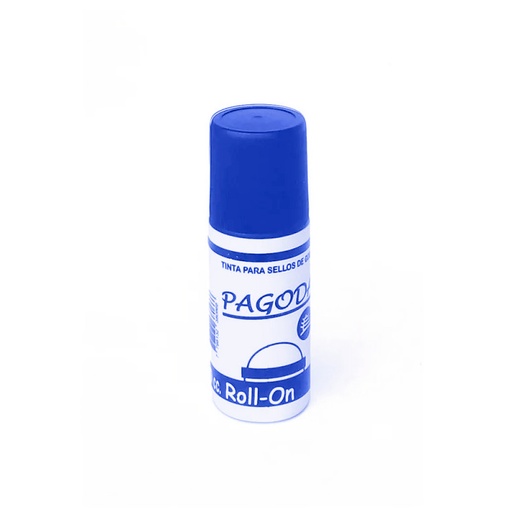 [PAGTIROL70A] Tinta para sellos de goma rolón Pagoda azul 70cc. (D)